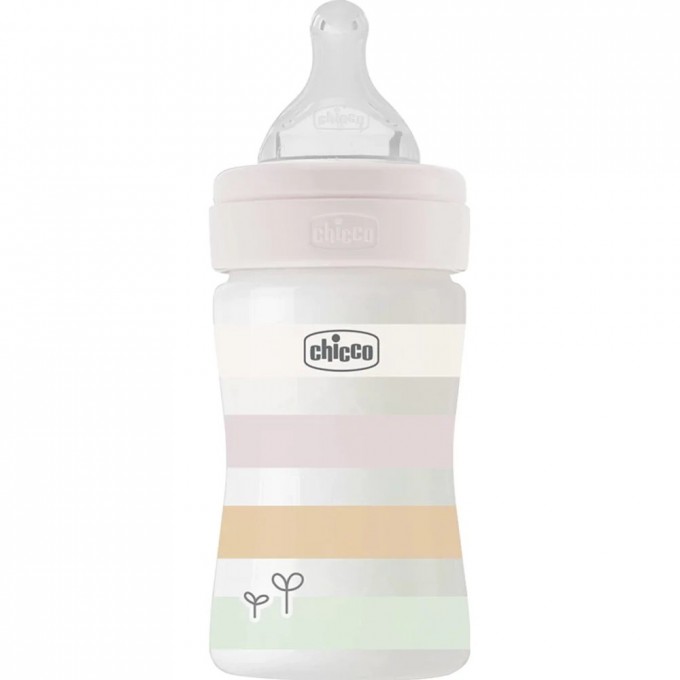Бутылочка пластиковая CHICCO WB WHITE GIRL 150 мл с/с, медленный поток 00028611110000