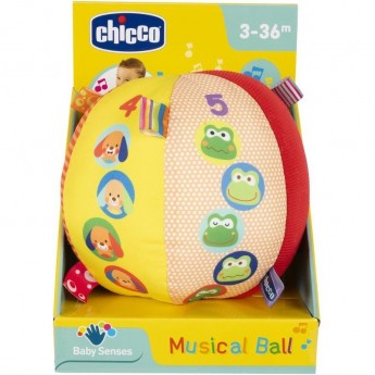 Игрушка CHICCO "Музыкальный мячик", Разноцветный