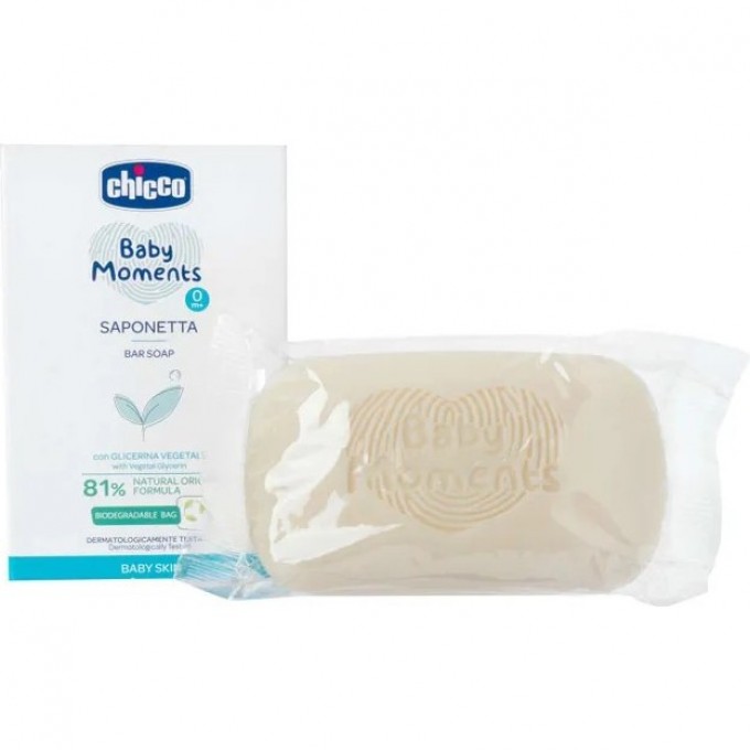 Мыло CHICCO BABY MOMENTS 100 гр 00010398000000