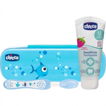Набор детский CHICCO для чистки зубов (голубой)