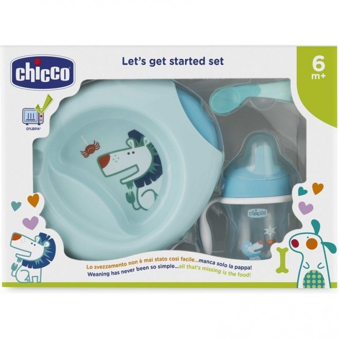 Набор детской посуды CHICCO, Голубой 00016200200000