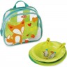Набор детской посуды CHICCO в рюкзачке, Зеленый 00016202300000