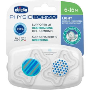 Пустышка CHICCO PHYSIO LIGHT BOY 6-16M SIL 2P C Пустышка CHICCO PHYSIO LIGHT BOY 6-16M SIL 2P C
