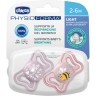 Пустышка CHICCO PHYSIO LIGHT PINK сил 2-6M 2 шт 00071037110000