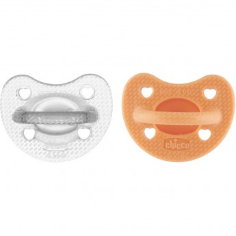 Пустышка силиконовая CHICCO PHYSIOFORMA LUXE or-transp, 6-16 мес, 2 шт Пустышка силиконовая CHICCO PHYSIOFORMA LUXE or-transp, 6-16 мес, 2 шт