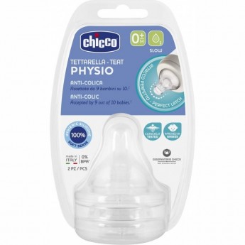 Соска силиконовая CHICCO PERFECT 5 2шт белый