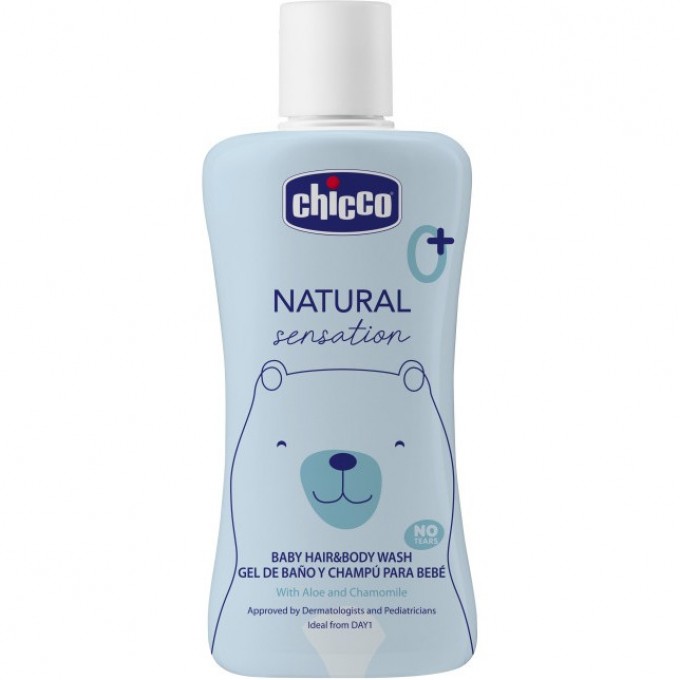 Средство для мытья волос и тела без слез CHICCO NATURAL SENSATION, 200 мл 00011530000000