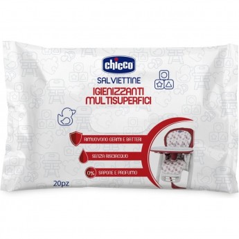 Универсальные очищающие салфетки CHICCO для поверхностей 20 шт Универсальные очищающие салфетки CHICCO для поверхностей 20 шт